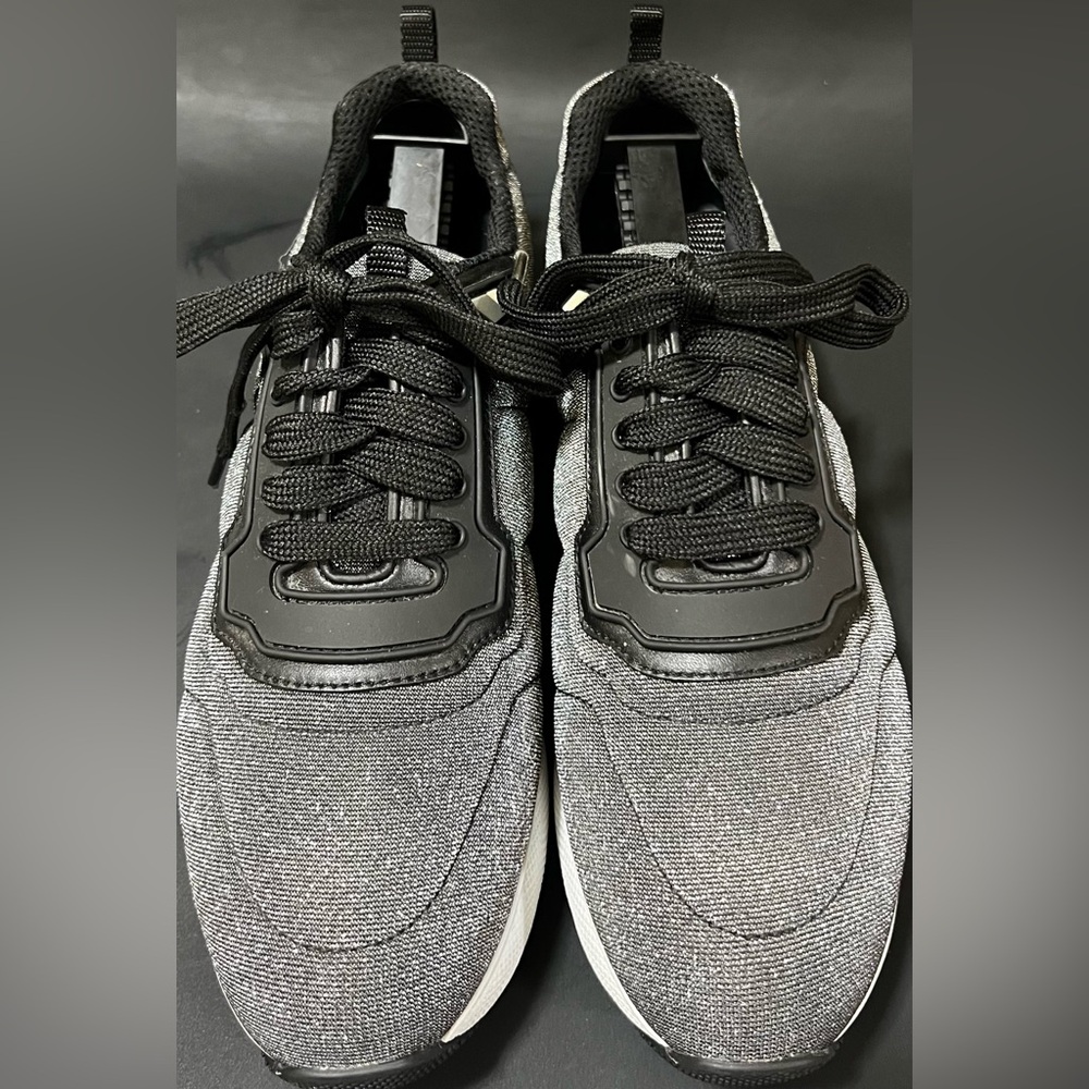 Prada Nylon Gray Glitter Effect Sneaker | 3E6321 | SIZE 39.5 US 9 - Picture 2 of 13